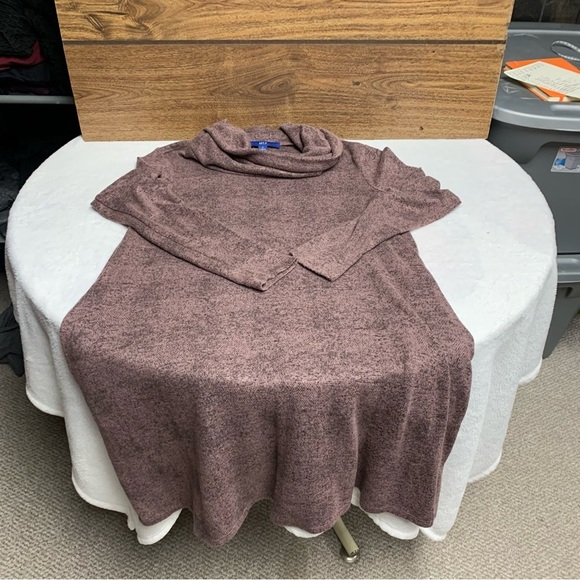 Apt 9 dark pink cowlneck dress size small long sleeve has pockets - Picture 7 of 7